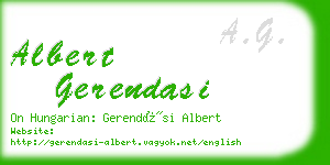 albert gerendasi business card